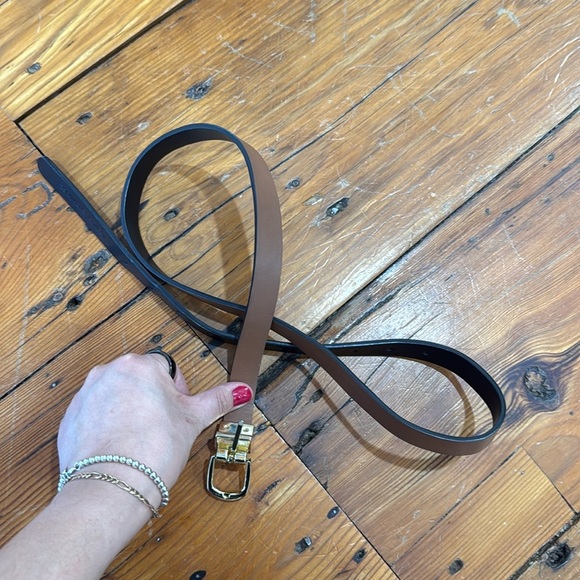Armani Exchange brown and blue reversible belt with gold hardware belt - Picture 1 of 6